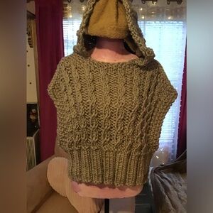 🧶The Coconut Chunky Hooded Popover🧶